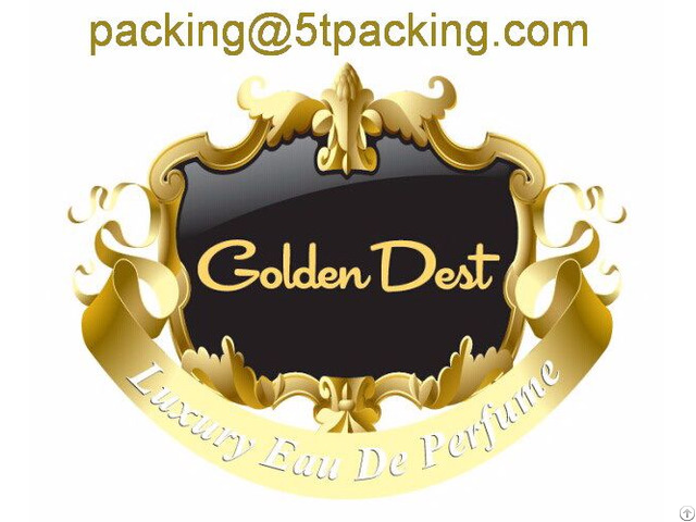 Golden Dest Gold Embossed Cosmetic Bottle Labels In Luxury Eau De Perfume