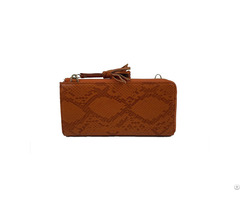 Women Camel Wallet With Zipper Around