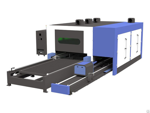 Full Enclosed Type Fiber Laser Machine With Rotary 1530