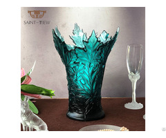 Elysee French Style Colored Crystal Home Decor Maple Leaf Dubai Vase