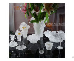 Crystal Rose Series Decorations Vase Moroccan Style Floral Decor Dinnerware Set