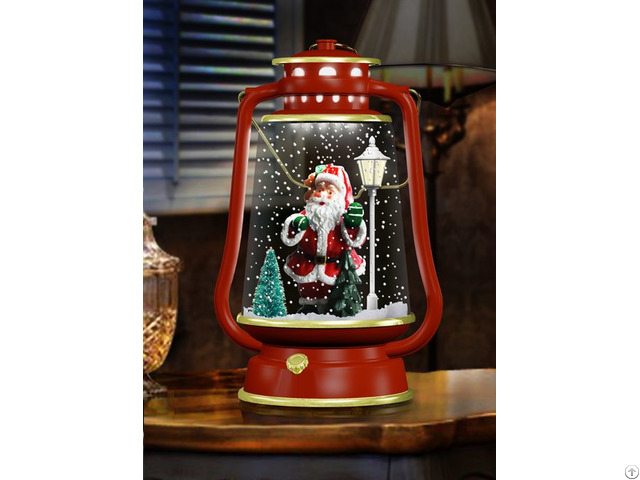 Snowing Christmas Barn Lanterns