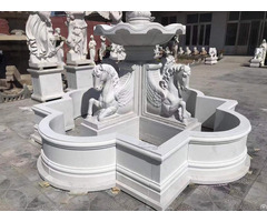 Customized White Marble Pegasus Fountain