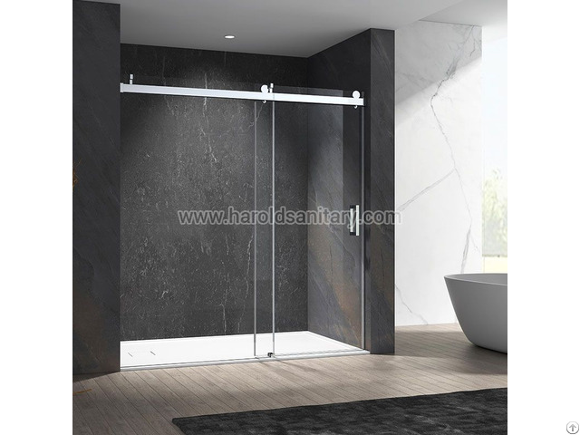 Stainless Steel Soft Closing Sliding Glass Shower Enclosure