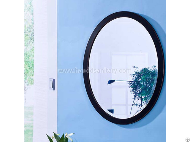 Metal Framed Wall Mounted Round Mirror