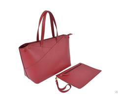 Simple Red Tote Bag Women Handbag