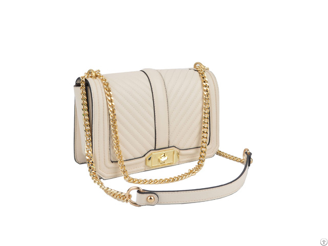 Quilting Flap Emboridery Crossbody Bag