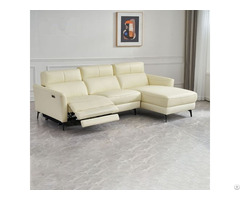 Three Seat Combination L Shaped Chaise Longue Leather Function Electric Sofa