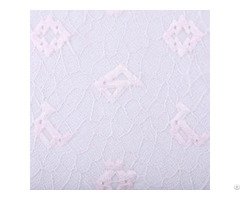 Pink White Polyester And Nylon Two Color Lace Fabric