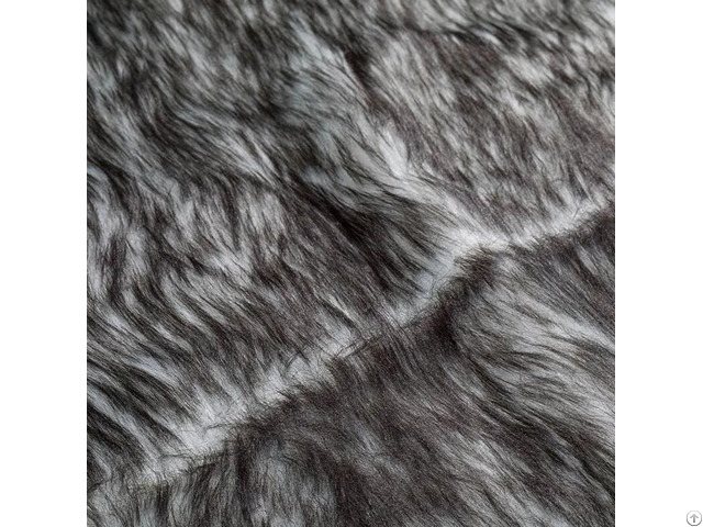 20hd1113 3b White Printed And Black Tip Dying Plush Fur