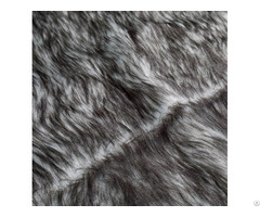 20hd1113 3b White Printed And Black Tip Dying Plush Fur