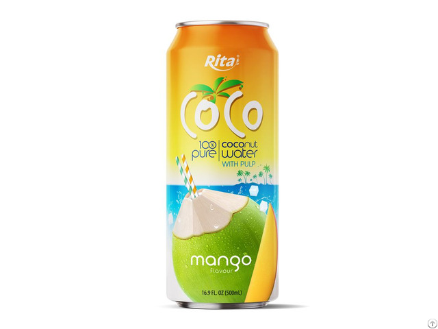 100% Pure Coconut Water With Pulp And Mango Flavour