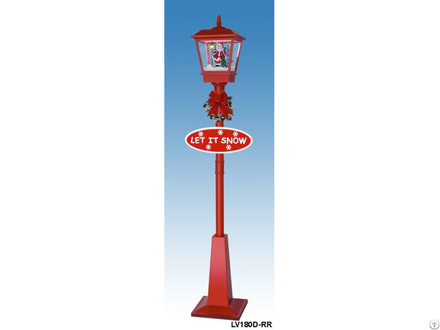 Single Snowing Street Lamp