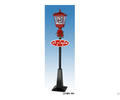 Lv180c-rh Single Snowing Street Lamp With Santa Inside