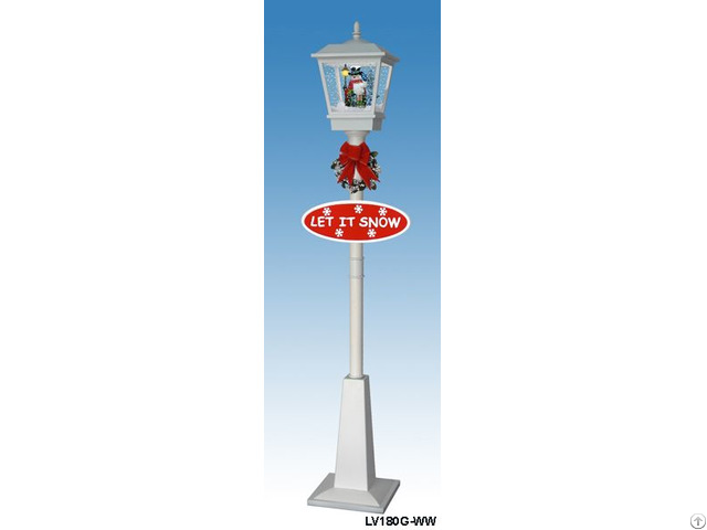 Lv180g Ww Single Snowing Streetlamp With Snowman Inside