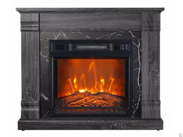 Indoor Heater Electric Fireplace With Wooden Mantel