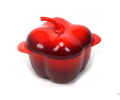 Enameled Cast Iron Pepper Shape Casserole