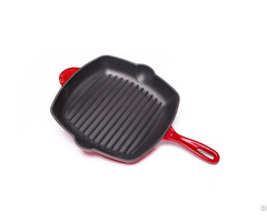 Enameled Cast Iron Grill Pan