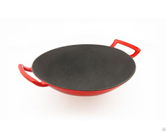 Enameled Cast Iron Wok