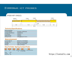 High Current Probe Pogo Pin P420 Series For Electronic Test