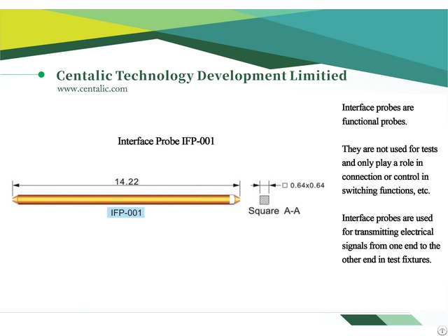 Interface Probe Test Pin Ifp 001 Used For Transmitting Electrical Signals