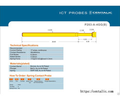 High Current Probe Pogo Pin P203 For Electronic Test