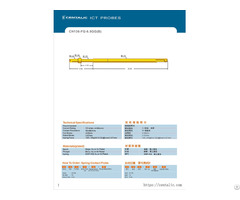 Harness Probe Pogo Pin Ch136 Series For The Tests Of Automotive Industry