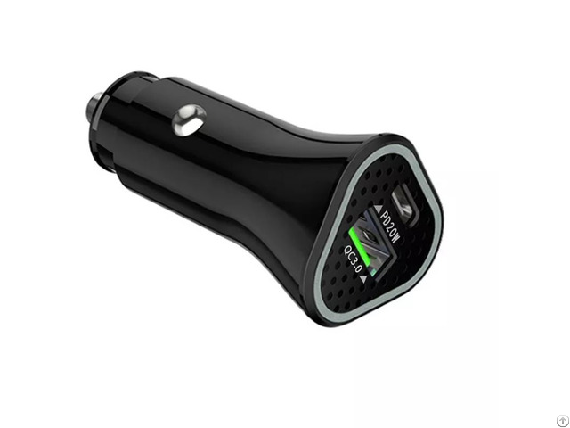 Dual Ports Fast Charge Adapter Pd 20w Qc 18w Usb Car Charger For Mobile Phone