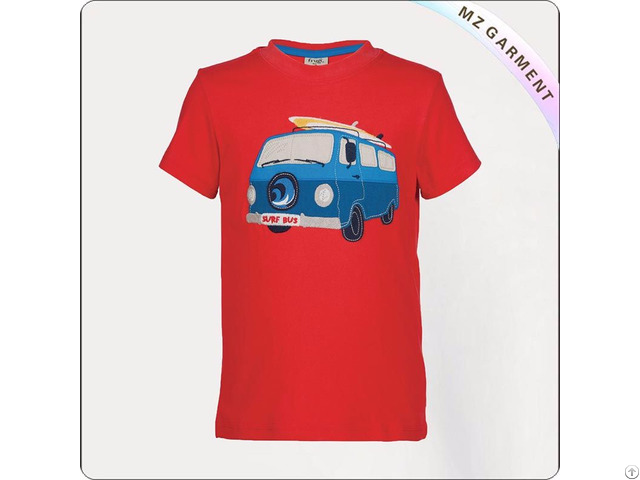 Wheels Applique Camper Printed Tee