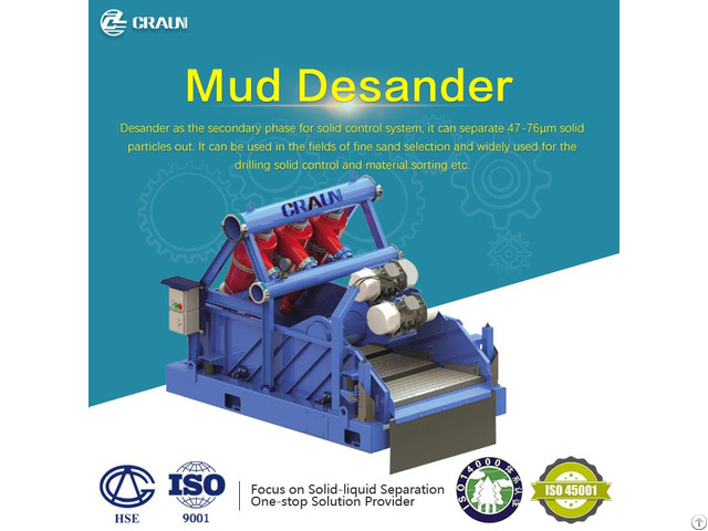 Drilling Fluid Desander For Solid Control