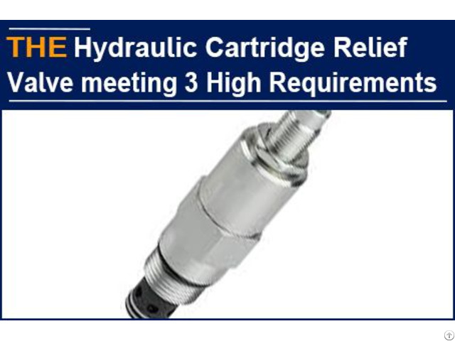 Hydraulic Cartridge Relief Valve Meeting 3 High Requirements