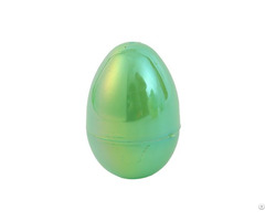 Green Solid Color Electroplated Plastic Easter Eggs