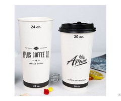 China Manufacturer Customized Logo Printing Disposable Double Wall Paper Cup Coffee Cup