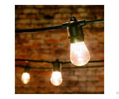 Ce Listed E27 20 Fixed Socket Outdoor Commercial Weatherproof String Light 20m Cord