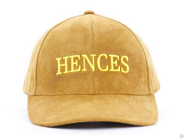 Womens Gold Faux Suede Hat Custom