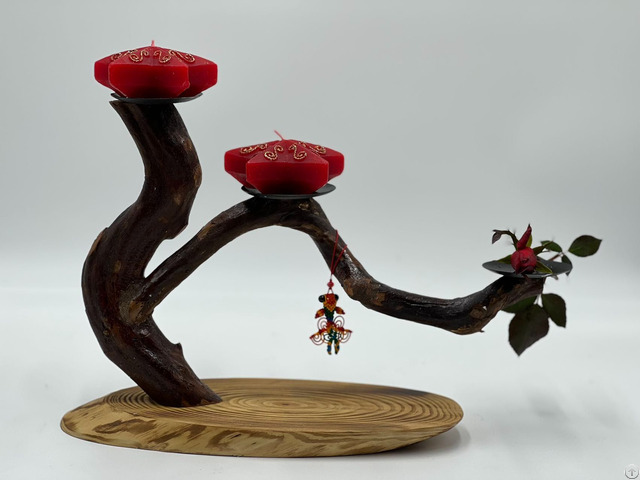 Handmade New Creation Wooden Candle Holder