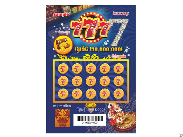 Oem Manufacturer Print Lotto Lottery Tickets Game Paper Scratch Custom Printing