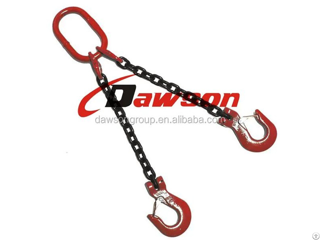 Double Leg Chain Sling With Master Link And Clevis Grab Hook