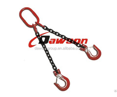 Double Leg Chain Sling With Master Link And Clevis Grab Hook
