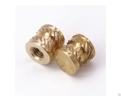 Custom Brass Melt Insert Knurled Nut For Plastic Part