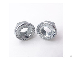 Nuts With Flange Stainless Steel Anti Loosening And Without Serration