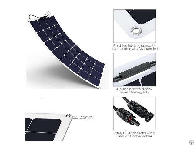 110w 18.2v Sunpower High Efficiency Flexible Solar Panel