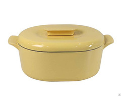 New Large Cooking Pot Enameled Cast Iron Oval Casserole