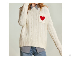 Autumn Elegant Women S Twisted Flower Sweater Round Neck Underlay Pullover