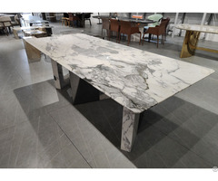 Splendid Bianco Statuario Marble Dining Table