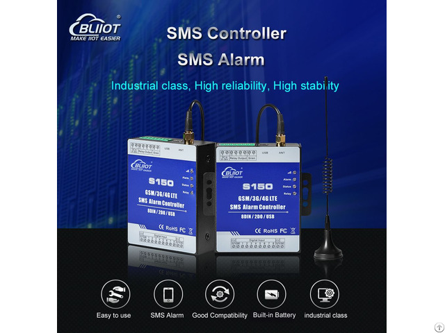 4g Sms Alarm Controller 8din 2do For Remote Control And Monitoring