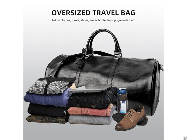 Vegan Leather Weekender Bag
