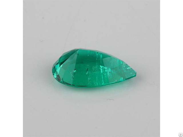 Colombia Color Pear Cut Lab Grown Emerald