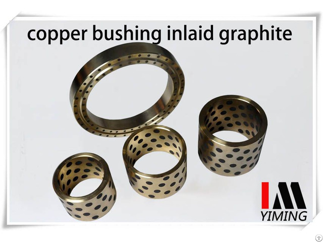 Self Lubricating Bearings Copper Bushing Inlaid With Graphite Oilless Parts