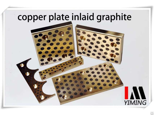 Self Lubricating Plate Copper Guide Inlaid With Graphite Oilless Liner And Parts